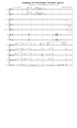 Book cover for Symphony No 15 in D minor "Ukraine" Opus 22 - 1st Movement (1 of 5) - Score Only