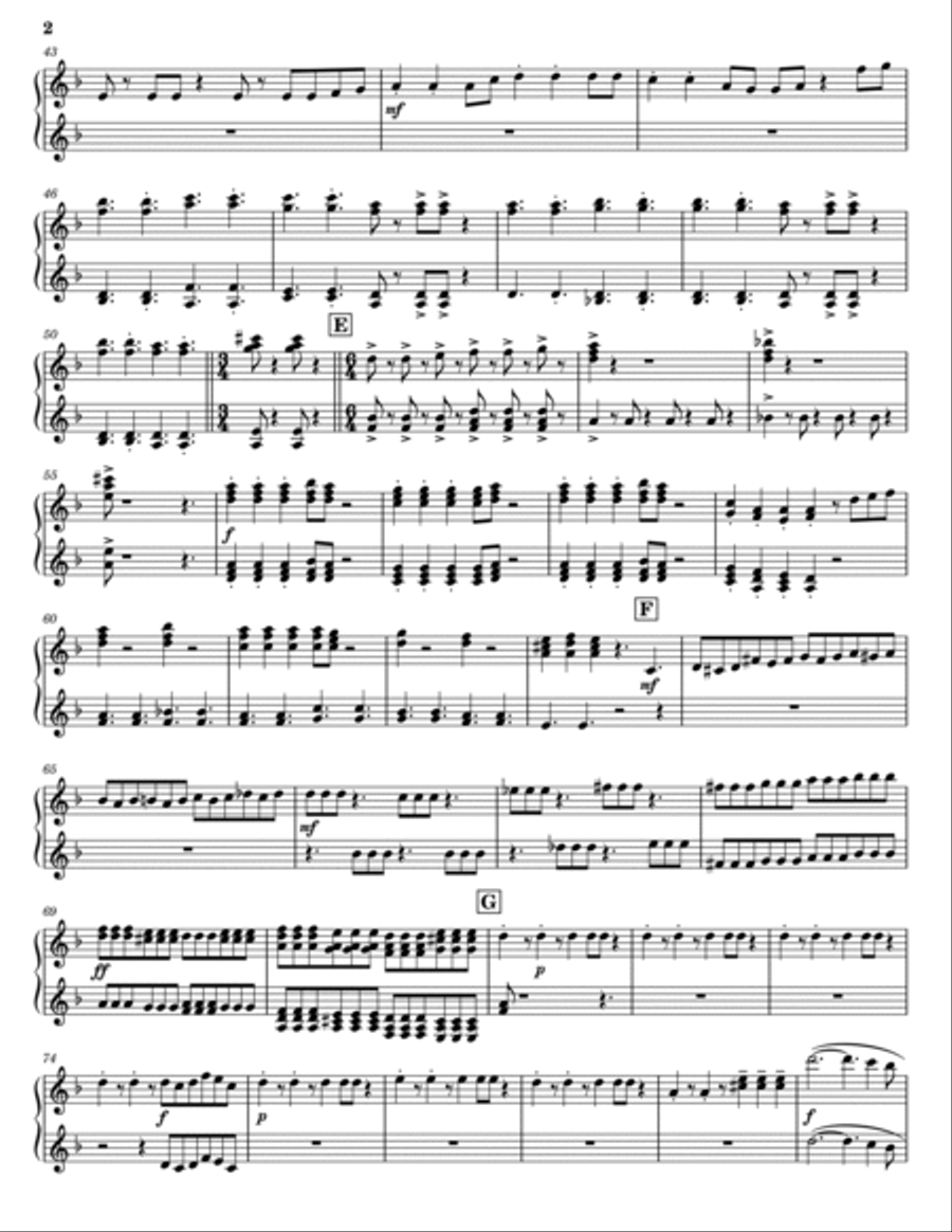 Drink Up Me Hearties Piano Duet scores gallery preview page 6
