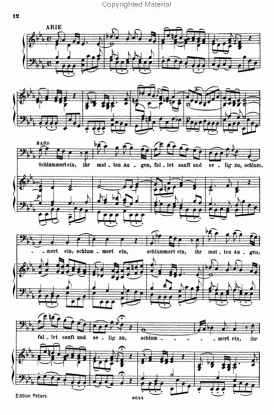 Cantata No.82 (Ich habe genug) - BWV 82 Bass Voice scores gallery preview page 2