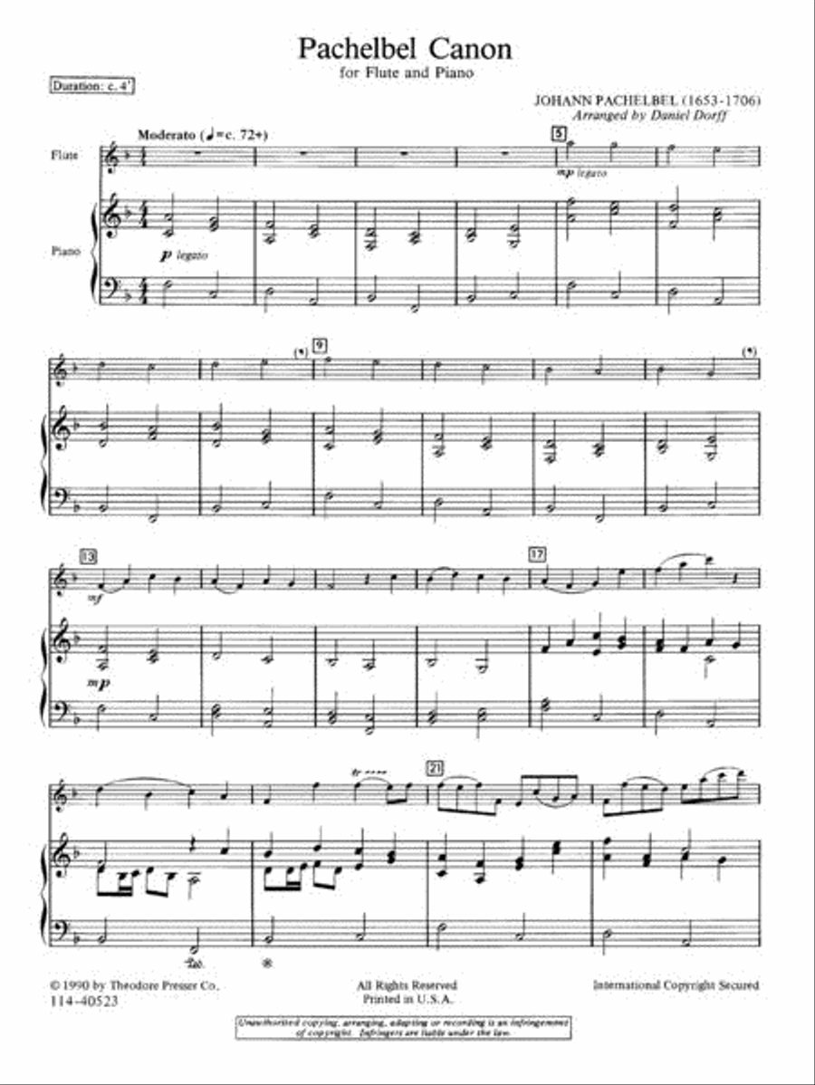 Pachelbel Canon Chamber Music scores gallery preview page 2