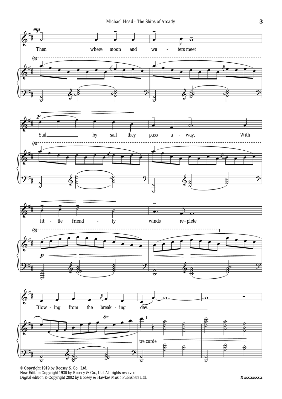 The Ships Of Arcady The Ships Of Arcady Piano, Vocal scores gallery preview page 3