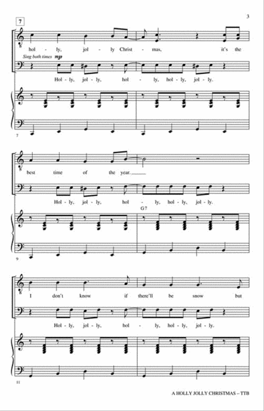 A Holly Jolly Christmas A Holly Jolly Christmas TTB scores gallery preview page 3