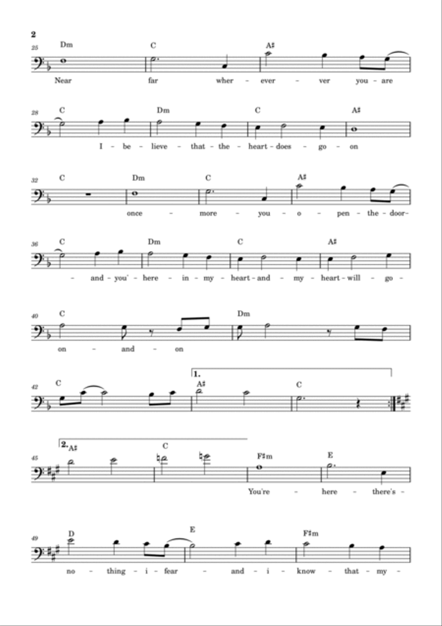 My Heart Will Go On (love Theme From 'titanic') Piano scores gallery preview page 2