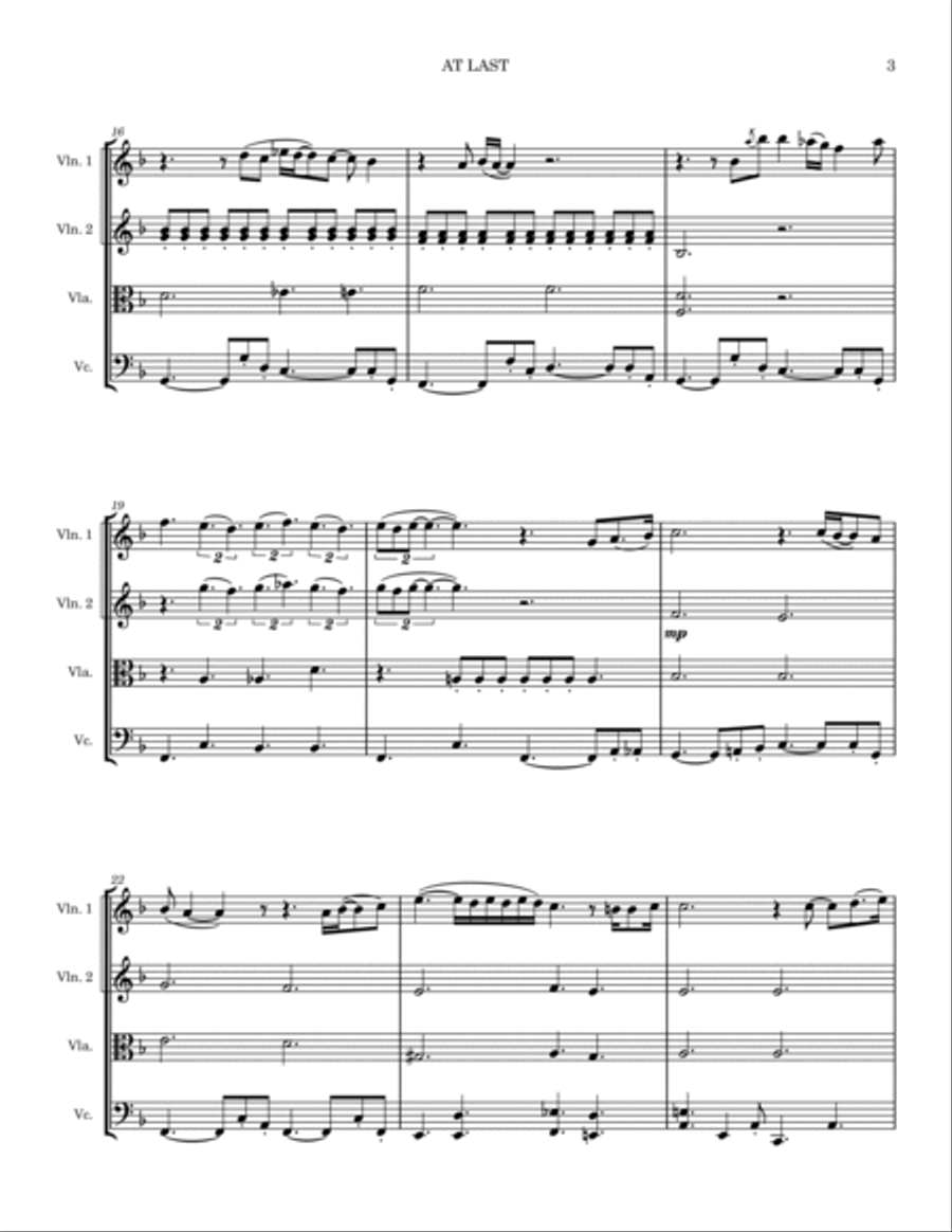 At Last String Quartet scores gallery preview page 3
