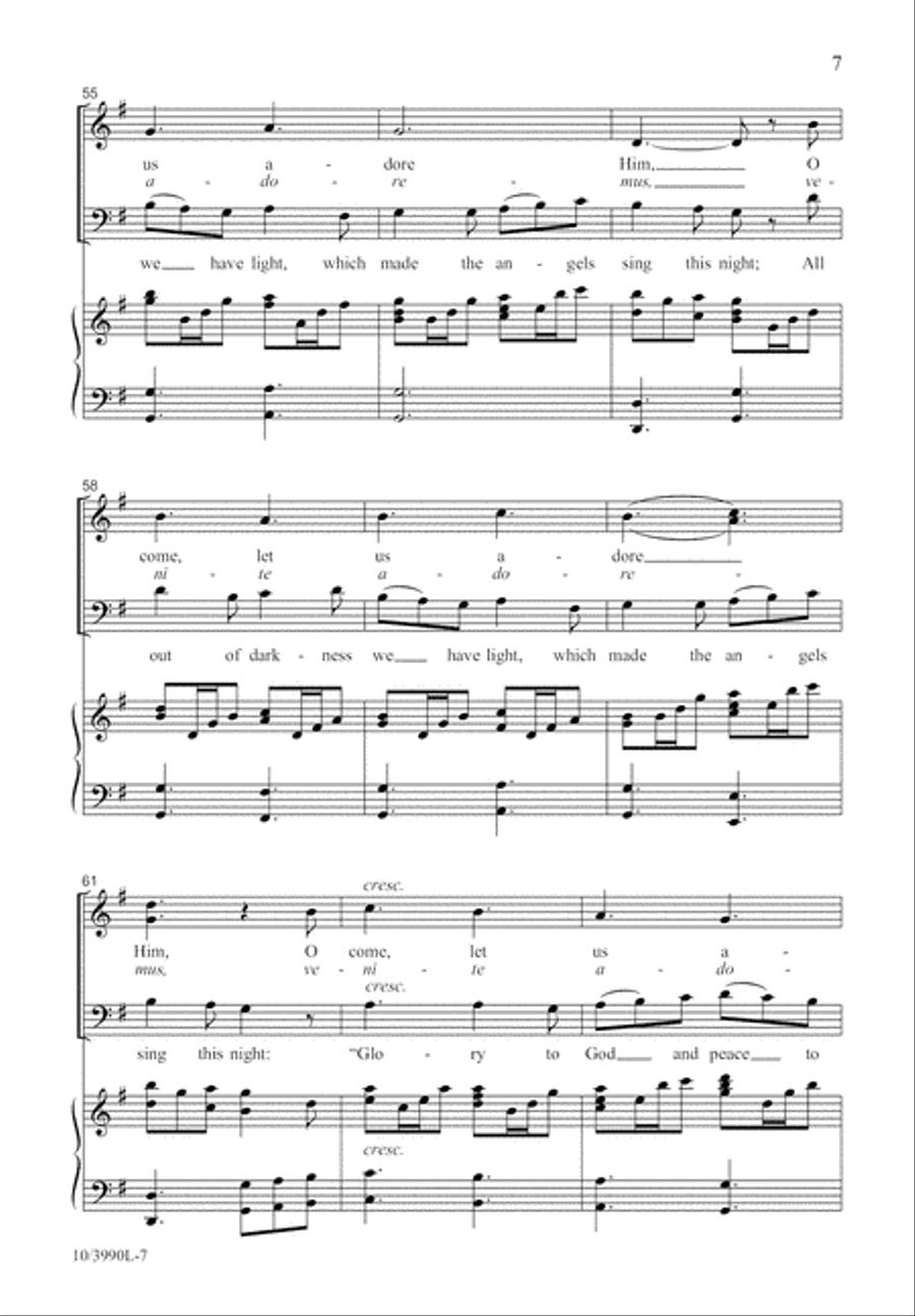 On Christmas Night 4-Part scores gallery preview page 8