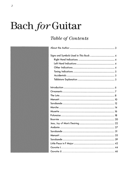 Bach for Guitar - Masters in Tab