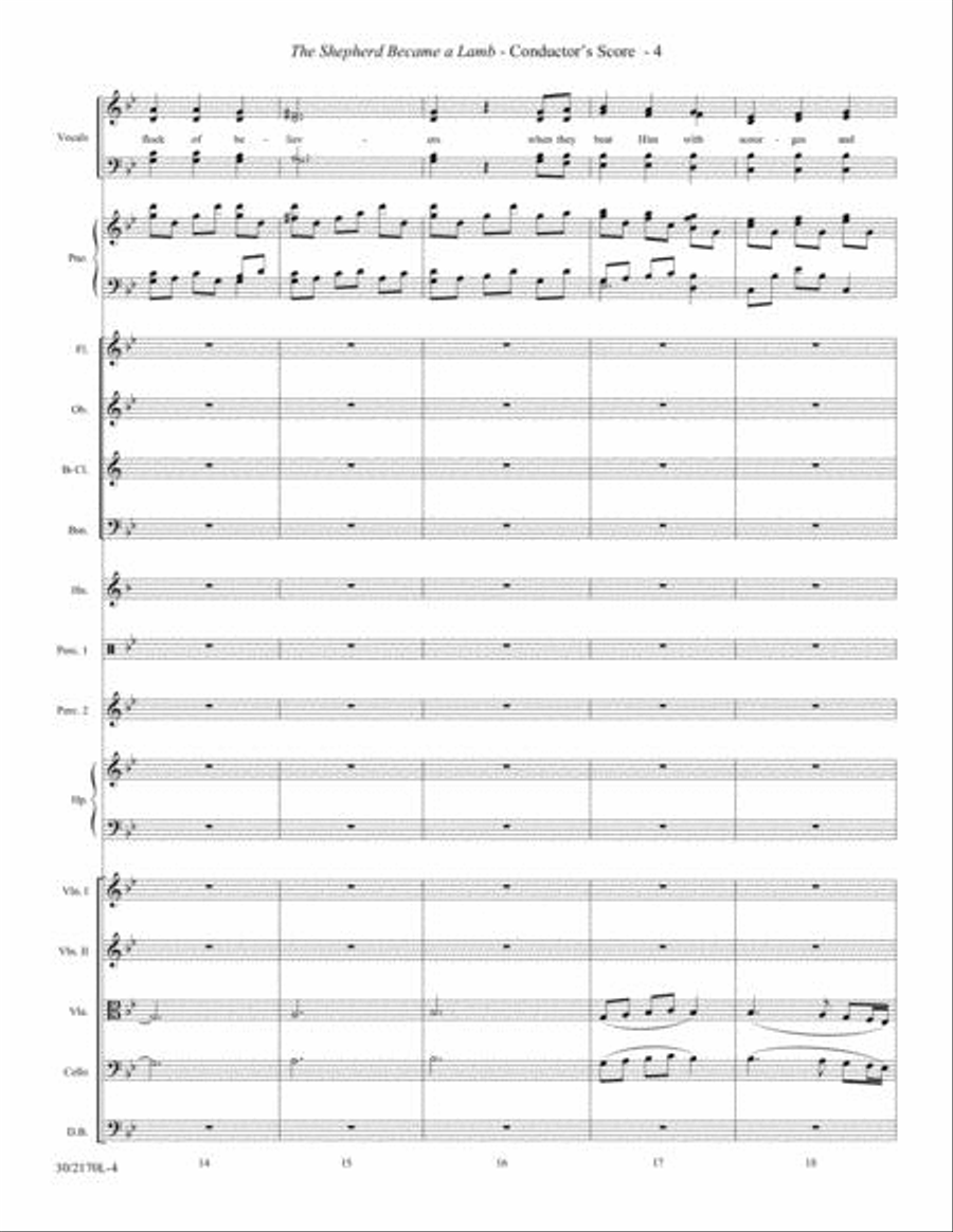 The Shepherd Became a Lamb - Orchestra Score/Parts Choir scores gallery preview page 5