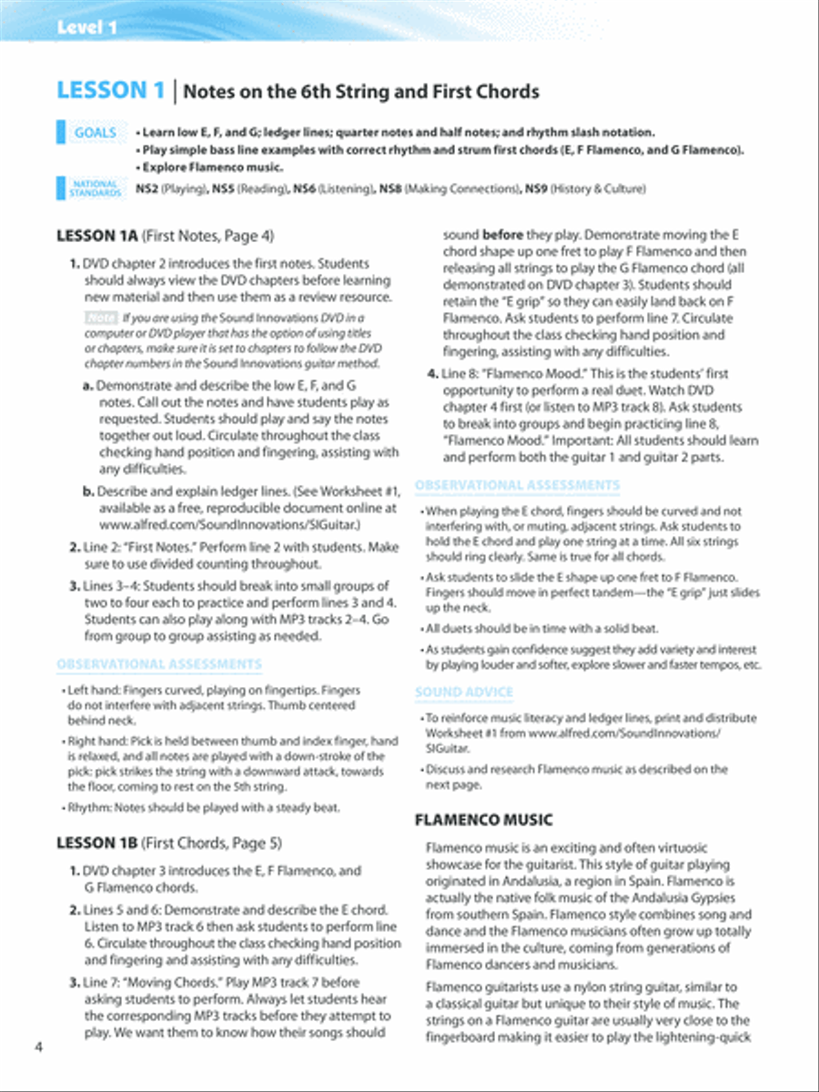 Sound Innovations for Guitar, Book 1 Guitar scores gallery preview page 5