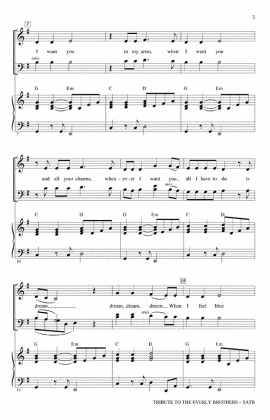 Tribute to the Everly Brothers Show Choir scores gallery preview page 3