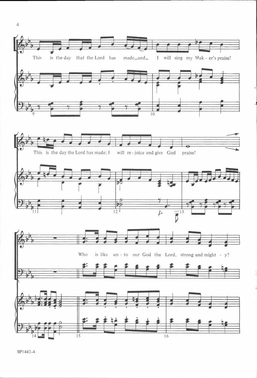 This Is the Day the Lord Has Made 4-Part scores gallery preview page 3