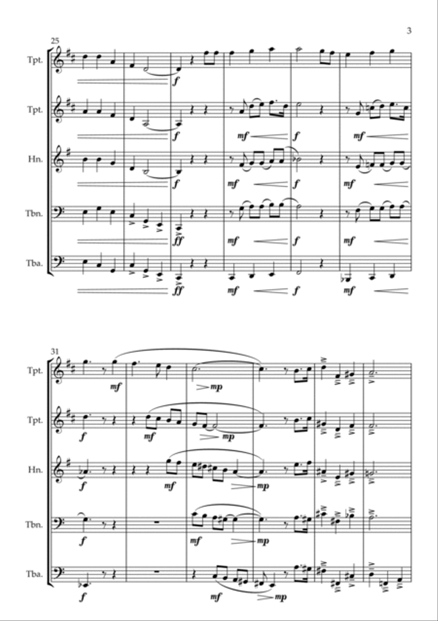 The Star-Spangled Banner (for Brass Quintet) Brass Quintet scores gallery preview page 4