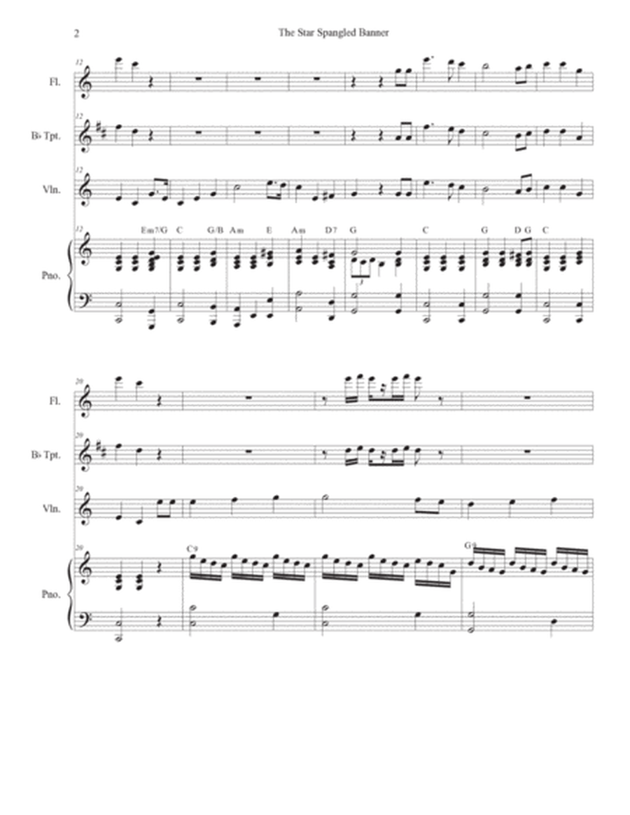 The Star Spangled Banner (Violin solo and Piano)
