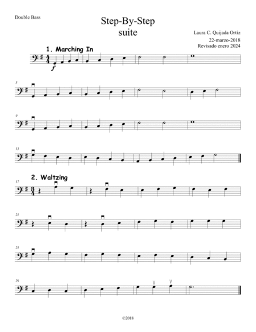 Step-by-Step. Suite for beginning string orchestra. SCORE & PARTS. String Orchestra scores gallery preview page 4