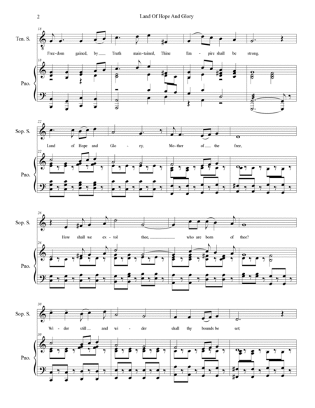 Land Of Hope And Glory (Solos and SATB) image number null