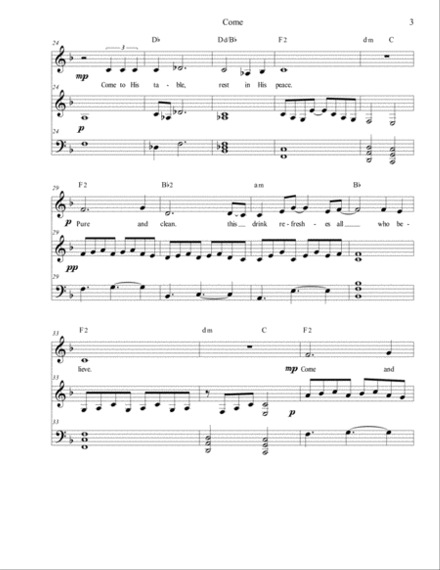 Come Voice Solo scores gallery preview page 3