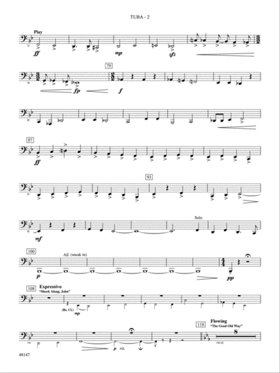 Reluctant Joys: Tuba Concert Band scores gallery preview page 2