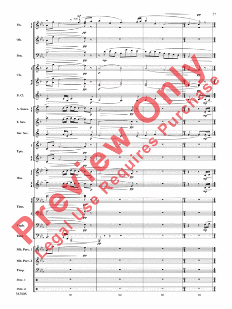 And In the End It Was Earth Concert Band scores gallery preview page 28