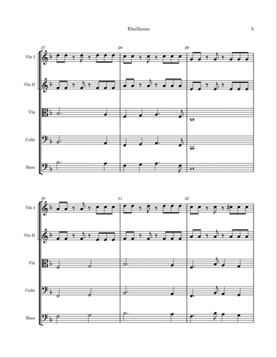 Ebullience Ebullience String Orchestra scores gallery preview page 5
