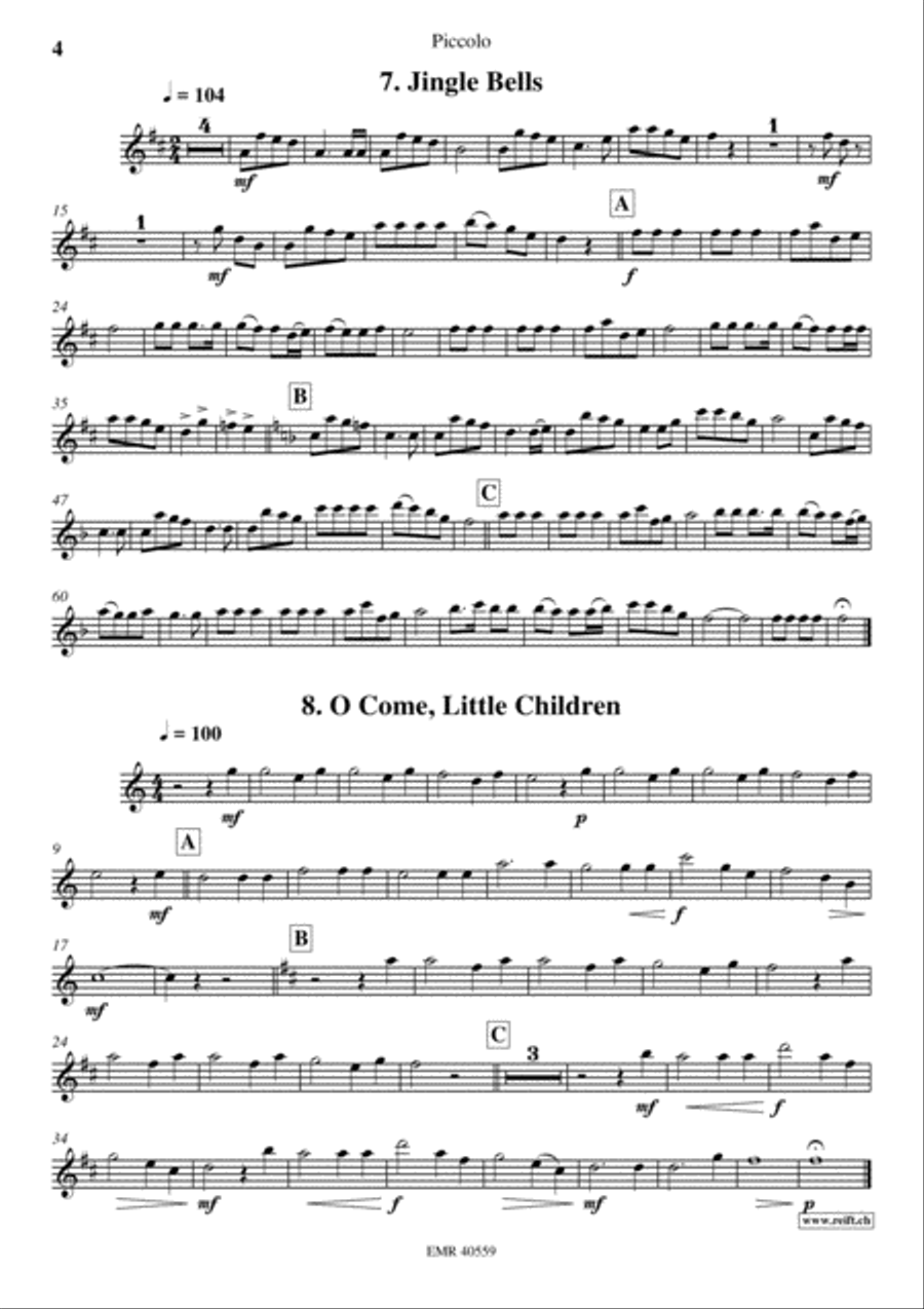 18 Christmas Songs Piccolo scores gallery preview page 5