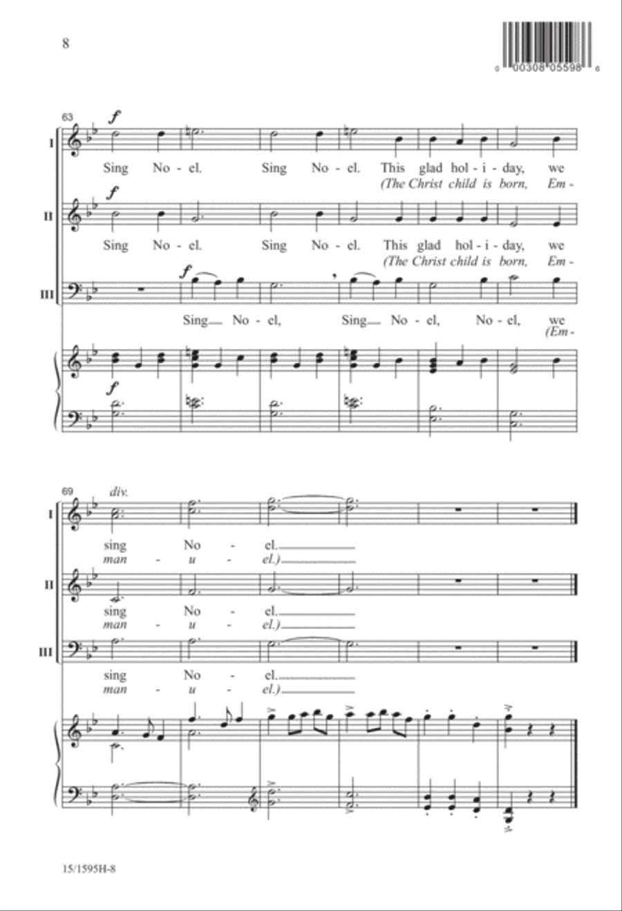 Holly Carol - 3-part Mixed/SAB 3-Part scores gallery preview page 9