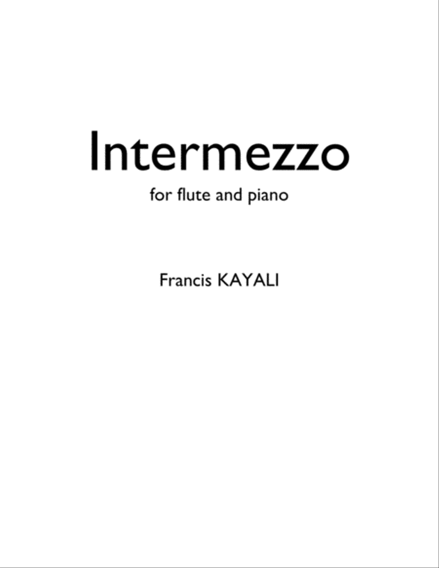 Intermezzo - Flute + Piano Flute Solo scores gallery preview page 1