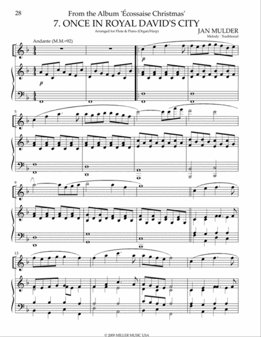 Once In Royal Davids City Flute scores gallery preview page 1