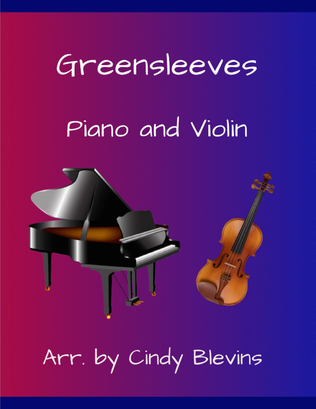 Book cover for Greensleeves, for Piano and Violin