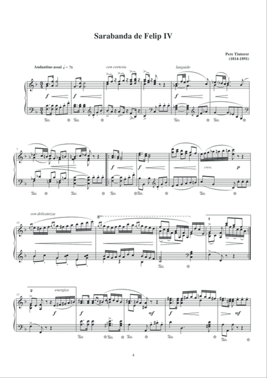 Sarabanda de Felip IV. Paspié Piano Solo scores gallery preview page 6