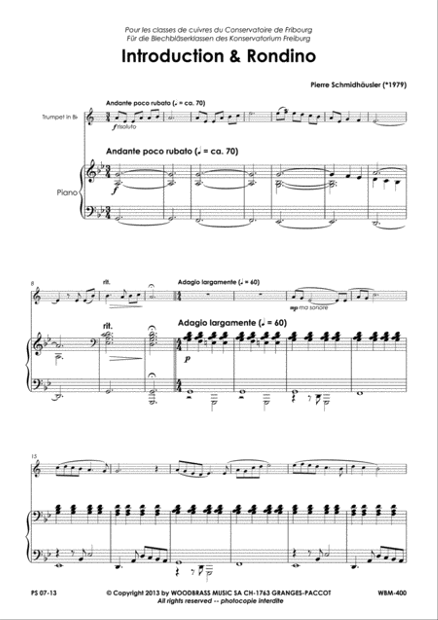 Introduction & Rondino Trumpet Solo scores gallery preview page 2