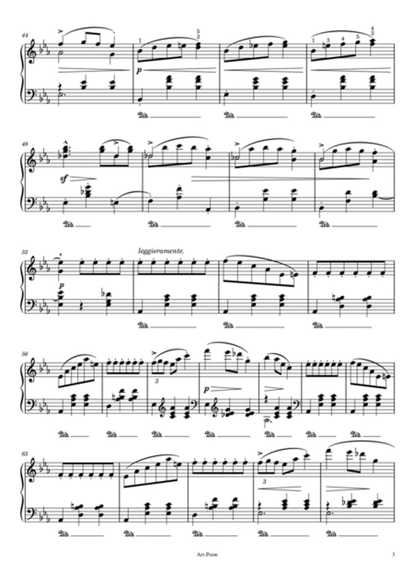 Chopin Waltz in E♭ Major - Op.18 - “Grande Valse brillante” - Original With Fingered For Piano Solo image number null
