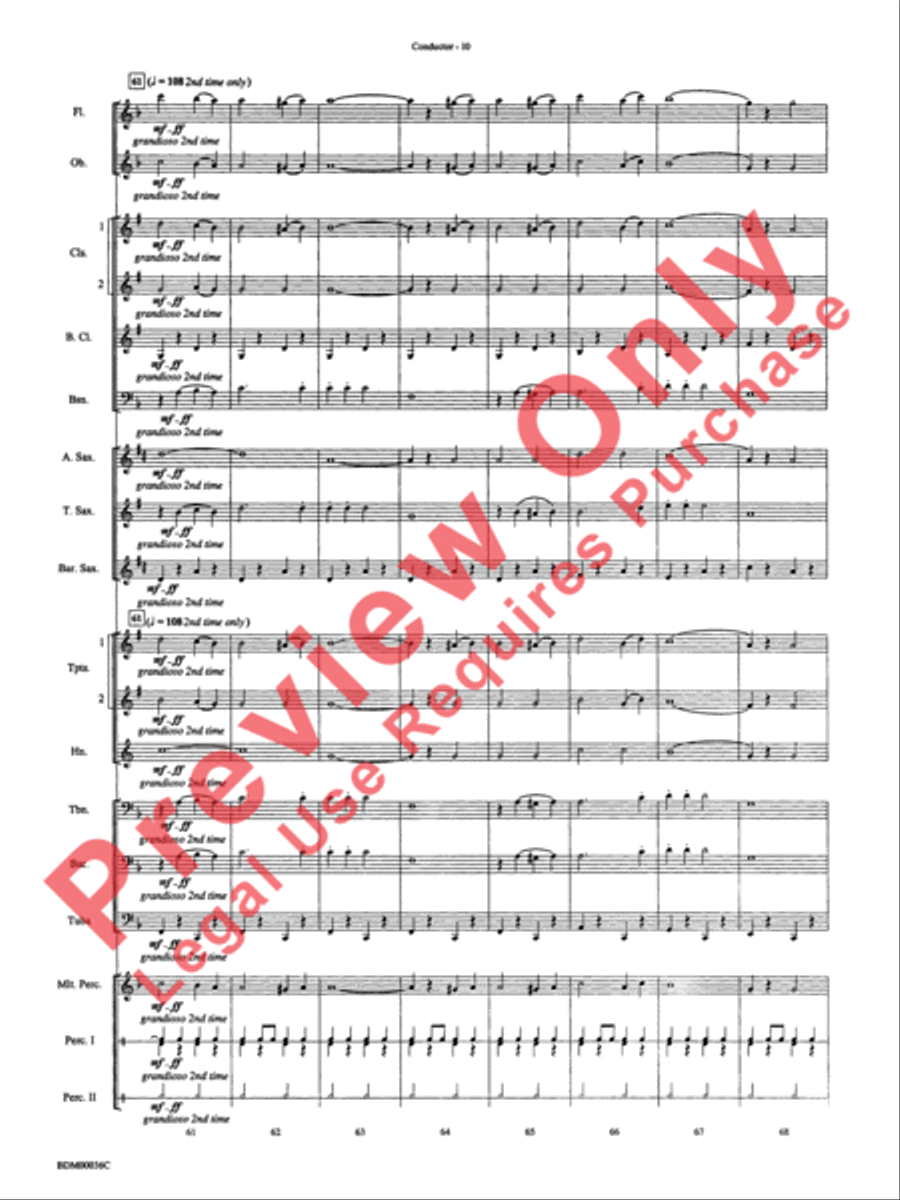 The Stars and Stripes Forever Concert Band scores gallery preview page 12