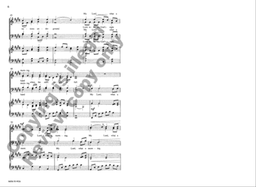 My Lord, What a Morning 4-Part scores gallery preview page 6