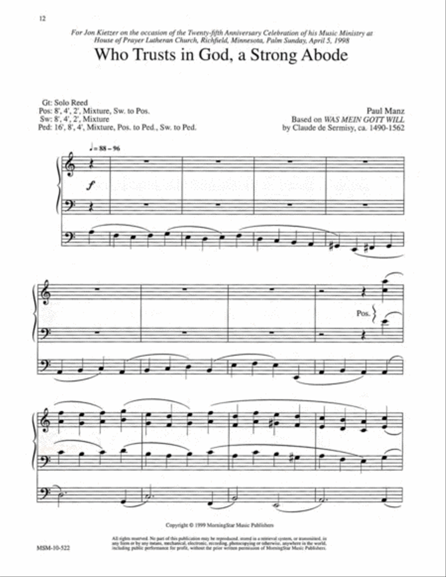 Three Hymn Settings for Organ, Set 1 Organ scores gallery preview page 8