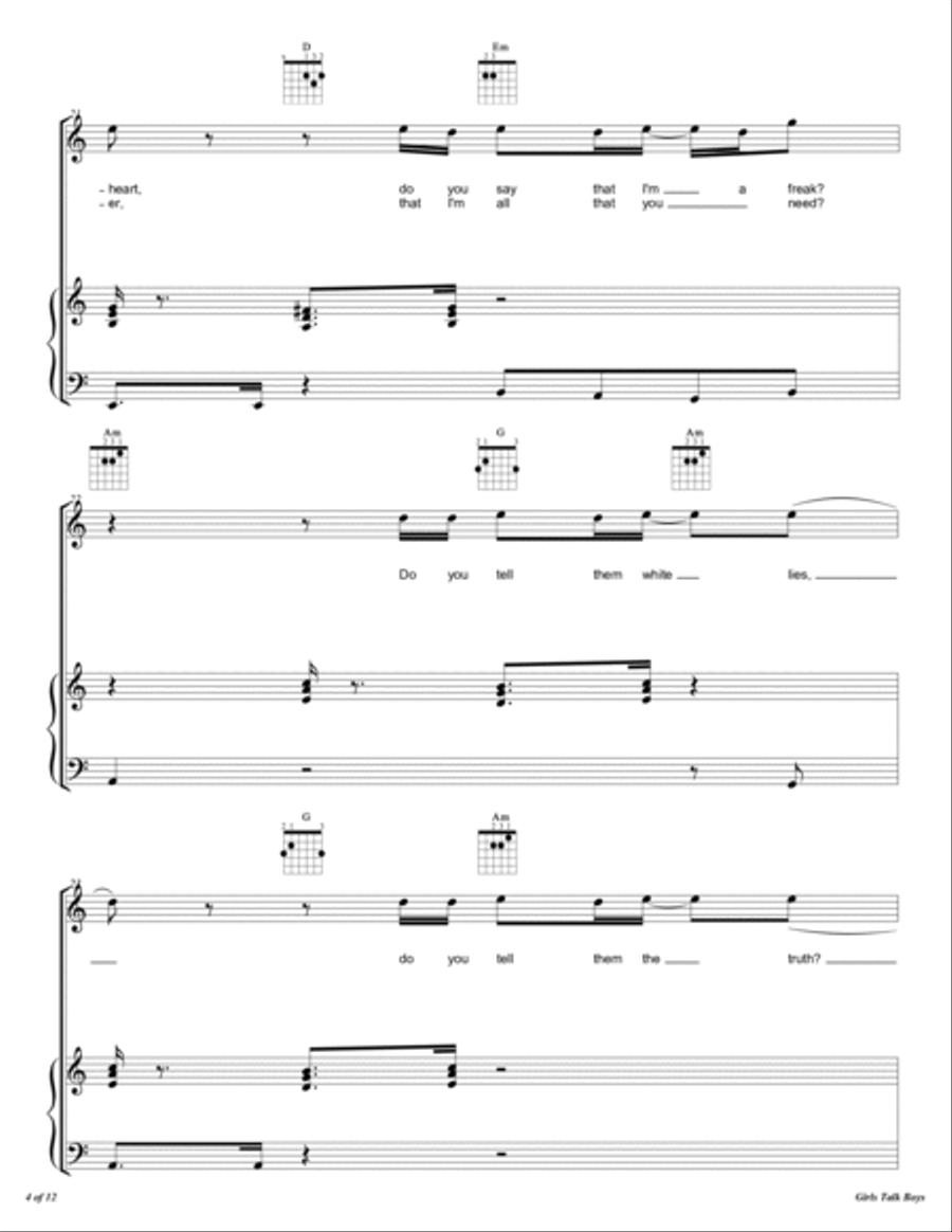 Girls Talk Boys Voice scores gallery preview page 5