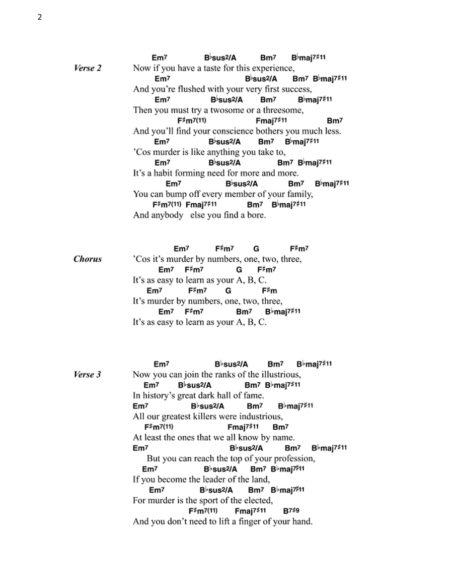 Murder By Numbers Guitar scores gallery preview page 2