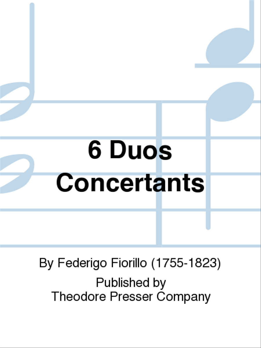 6 Duos Concertants Chamber Music scores gallery preview page 1