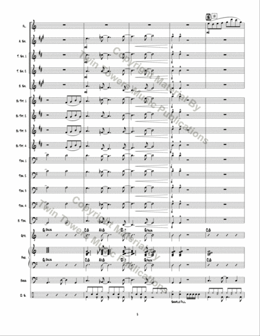 Lindos Olhos: Beautiful Eyes Jazz Ensemble scores gallery preview page 4