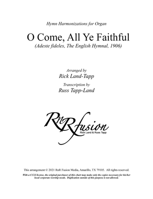 Book cover for O Come All Ye Faithful - Christmas Hymn Harmonization for Organ