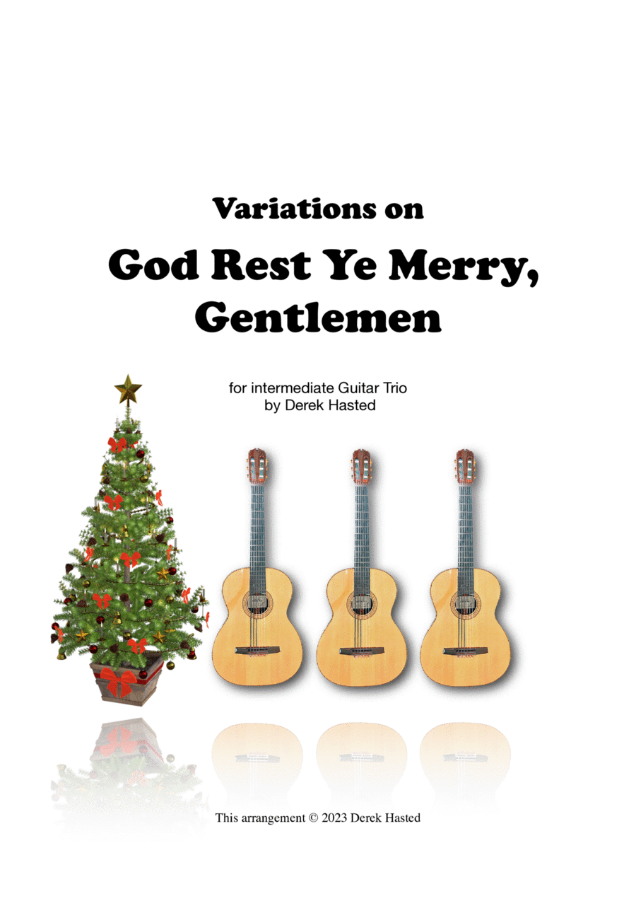 Variations on God Rest Ye Merry, Gentlemen Guitar Ensemble scores gallery preview page 1
