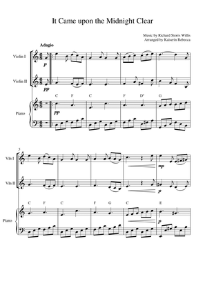 It Came upon the Midnight Clear (for violin duet and piano accompaniment)