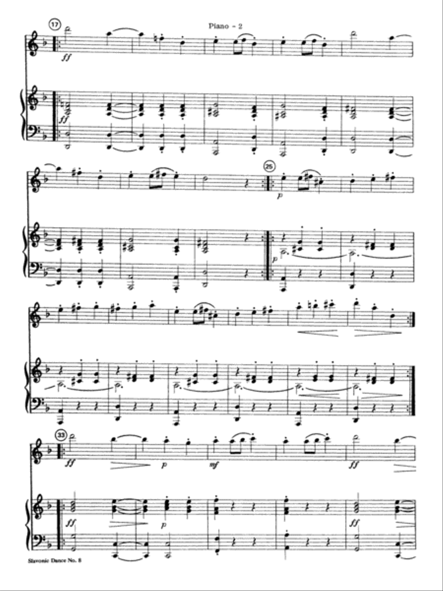 Slavonic Dance No. 8: Piano Accompaniment Full Orchestra scores gallery preview page 2