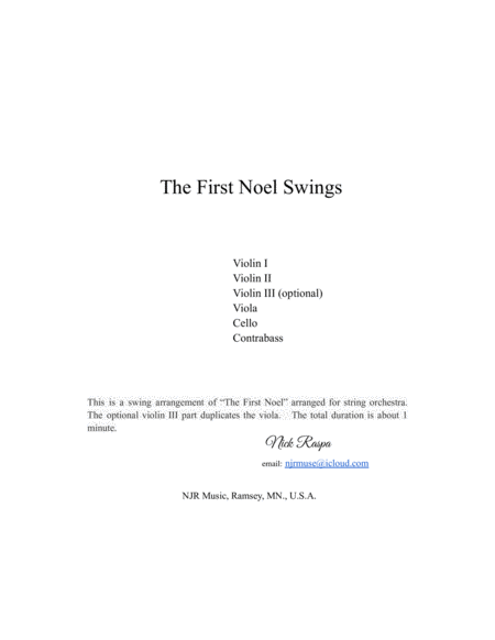 The First Noel Swings (string orchestra) complete set image number null