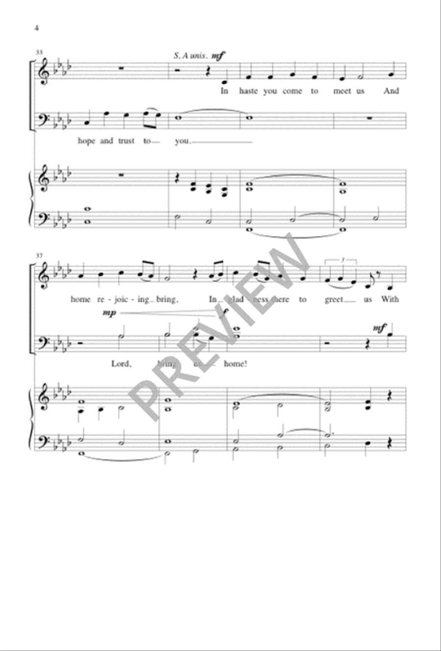 Our Father, We Have Wandered 4-Part scores gallery preview page 4