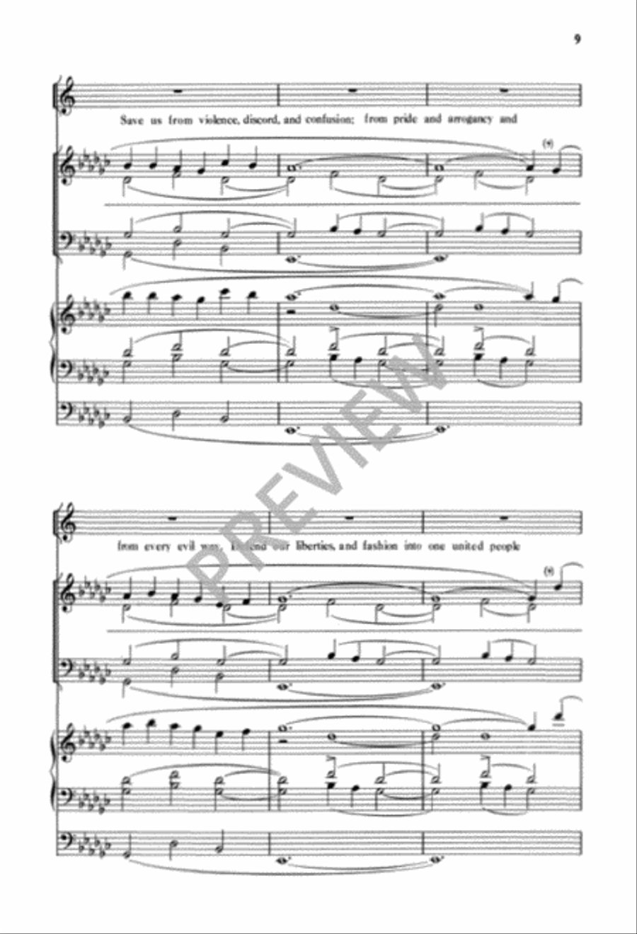 A Prayer for Us 4-Part scores gallery preview page 11