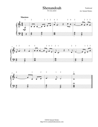 Shenandoah - for easy piano