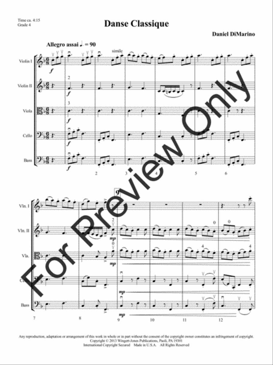 Danse Classique Danse Classique String Orchestra scores gallery preview page 4