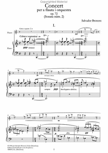 Concert per a flauta (partitura)