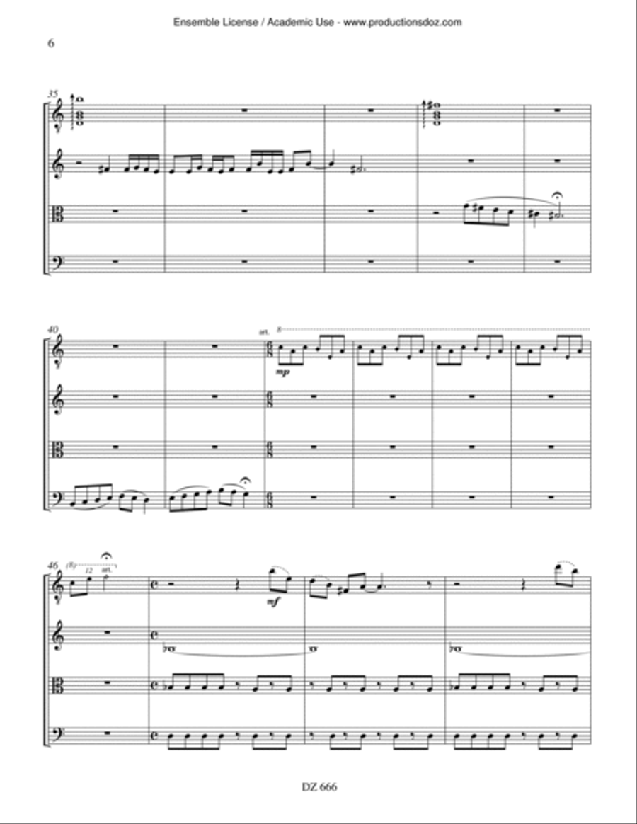 The Four Horsemen The Four Horsemen Cello scores gallery preview page 6