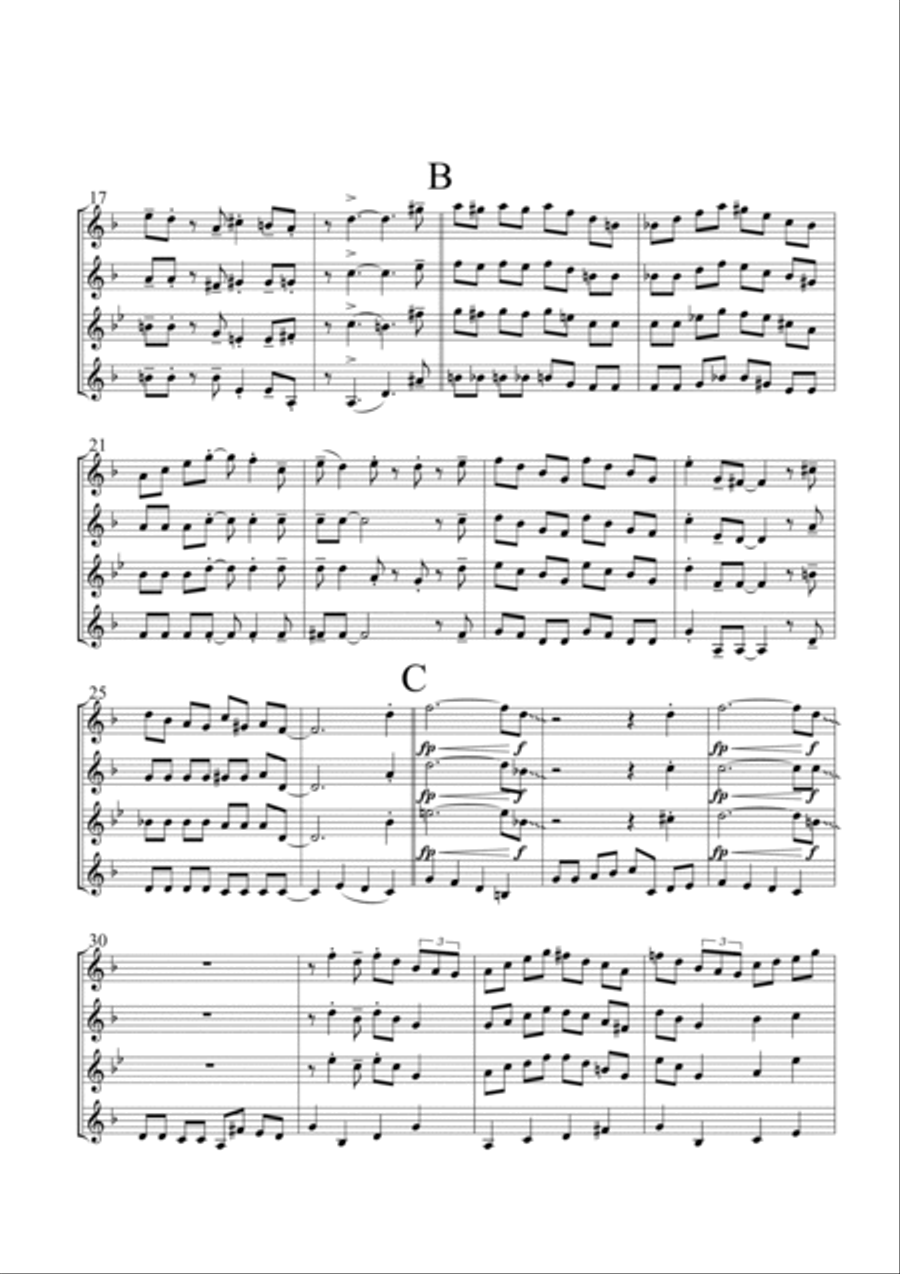 Four Brothers Saxophone Quartet scores gallery preview page 3