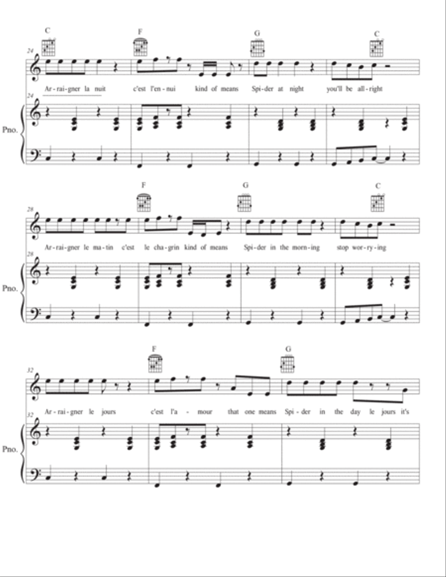 Crabe Cake Spider Swing Piano, Vocal, Guitar scores gallery preview page 3